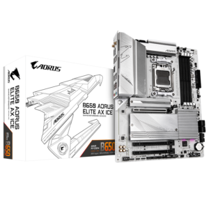 Gigabyte B650M AORUS ELITE AX ICE Micro ATX AM5 Motherboard